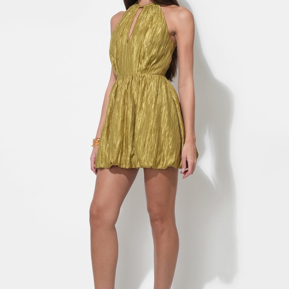 Adelyn Rae Chartreuse Mini Dress - Picture 4 of 8